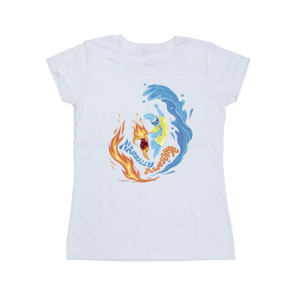 Elemental Womens/Ladies Naturally Awesome Cotton T-Shirt / White